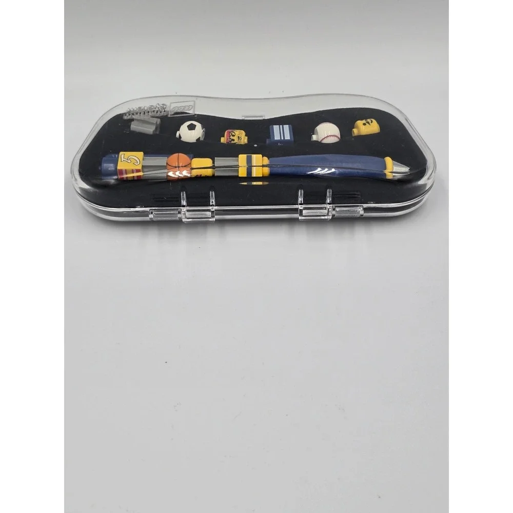 LEGO Writing System Sports Theme Customizable Ballpoint Pen Set with Case